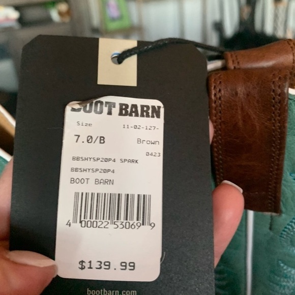 RANK45 Women's Brown and Teal Heeled Boots - Picture 9 of 10